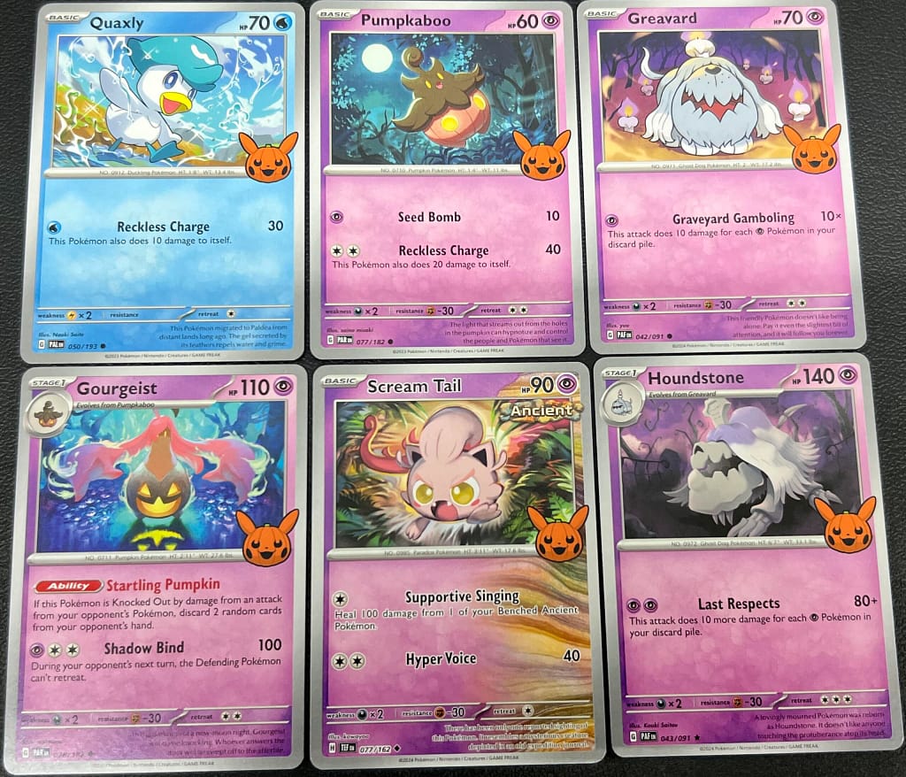 colección pokémon trick or trade booster pack halloween 2024