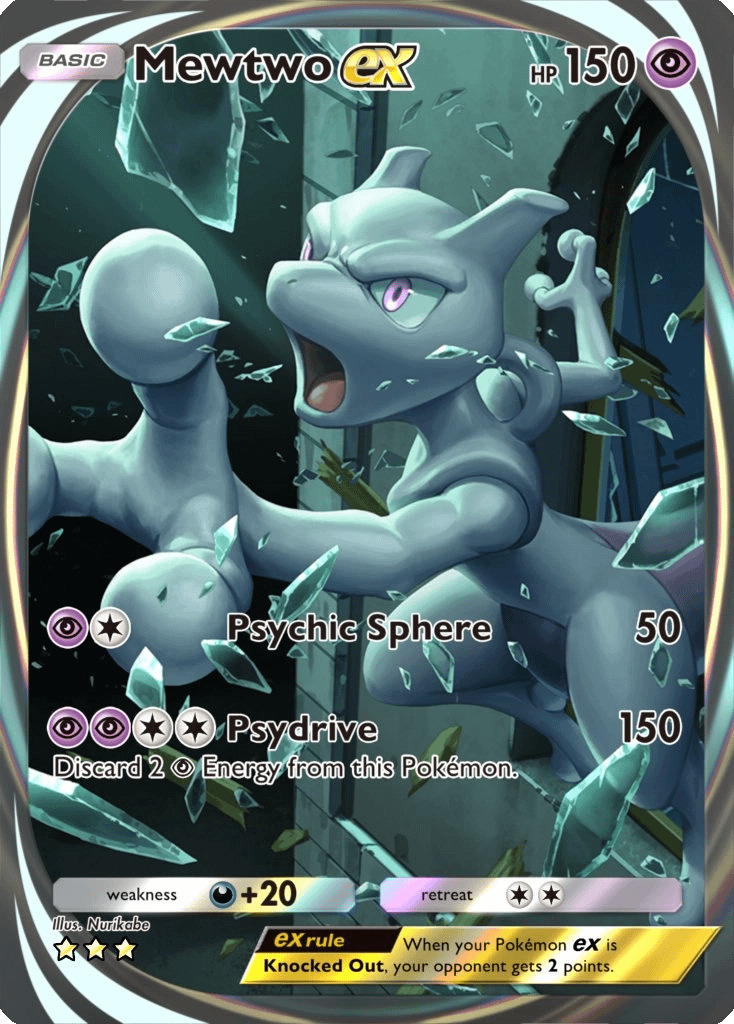 carta secreta pokemon tcg pocket de arte inmersivo genetic apex mewtwo